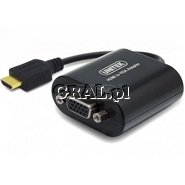 Konwerter HDMI - VGA D-SUB Unitek Y-5301 przedstawia grafika.