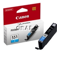 Wklad Canon CLI-551C (Cyan) przedstawia grafika.