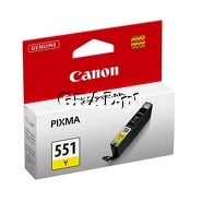 Wklad Canon CLI-551Y (Yellow) przedstawia grafika.