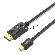 Kabel miniDisplayPort / Displayport M/M 2m Unitek  przedstawia grafika.