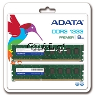 DDR3 8GB 1333MHz ADATA Premier (2x4GB, DualDDR, CL9) przedstawia grafika.