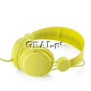 Sluchawki z mikrofonem ModeCom MC-400 Fruity Green przedstawia grafika.