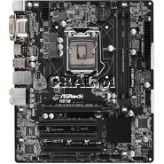 ASRock H81M, H81, DVI, HDMI, DDR3, SATA3, GBLAN, mATX, LGA1150 przedstawia grafika.