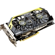 GeForce GTX760 MSI 2048MB, DDR5, DP, HDMI, 2xDVI, PCI-E HAWK 1111/6008 przedstawia grafika.