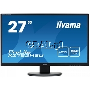 Iiyama 27" LCD ProLite X2783HSU-B1 (4ms, LED, HDMI, DVI, FullHD, czarny) przedstawia grafika.