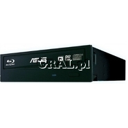 Nagrywarka Asus BW-16D1HT Blu-ray BD-R 16x, BD-RE 2x, czarna przedstawia grafika.