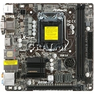 ASrock B85M-ITX, B85, DVI, HDMI, DDR3, SATA3, GBLAN, MiniITX, LGA1150 przedstawia grafika.