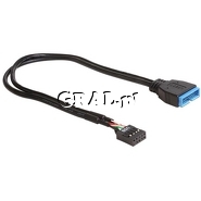 ADAPTER USB 2.0 F - USB 3.0 M PLYTA GLOWNA przedstawia grafika.