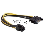 Adapter przejciwka PCI-E 6-pin / SATA  przedstawia grafika.