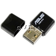 Asus USB-N10 Mini karta sieciowa USB Wireless 802.11n/150Mbps przedstawia grafika.