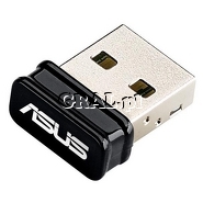 Asus USB-N10 Nano karta sieciowa USB Wireless 802.11n/150Mbps przedstawia grafika.