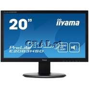 �Iiyama 19.5" LCD ProLite E2083HSD LED, DVI, G�o�niki przedstawia grafika.