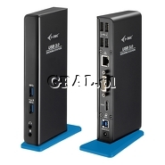 i-tec USB 3.0 Dual Stacja dokujca HDMI DVI Full HD + USB Charging Port przedstawia grafika.