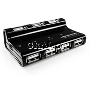 Hub USB 7-portowy Modecom HUB-WAVE (z zasilaczem) przedstawia grafika.