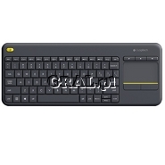 Logitech Wireless Touch Keyboard K400 Plus (Black) przedstawia grafika.