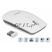 Esperanza EM120W (p�aska, bezprzewodowa, bia�a) przedstawia grafika.