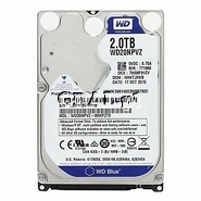 WD Blue 2TB, 2.5", 5200 obr., SATA3, 8MB, 15mm przedstawia grafika.