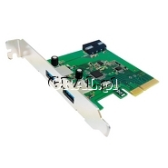 Kontroler USB 3.1 2-portowy, PCI-E, Unitek Y-7305 przedstawia grafika.