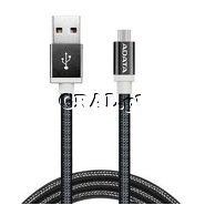 Kabel Micro USB 1,0m ADATA Fast-Charge Czarny przedstawia grafika.