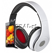 Rebeltec Sluchawki z mikrofonem  Audiofeel White przedstawia grafika.