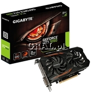 GeForce GTX1050 Gigabyte 2GB, DDR5, DP, HDMI, DVI, PCI-E, OC 1379/7008 przedstawia grafika.
