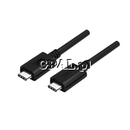Kabel USB USB-C m / USB-C m Unitek Y-C477BK 1m czarny przedstawia grafika.