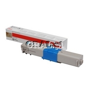 Toner OKI Cyan (6000 str, C532/C542/MC563/MC573) przedstawia grafika.