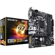 Gigabyte GA-B360M DS3H, B360, HDMI, DVI, DSUB, DDR4, USB3.1, M.2, mATX, LGA1151-G8 przedstawia grafika.