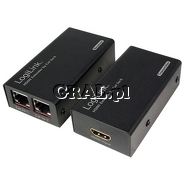 HDMI EXTENDER M/M PO SKRETCE UTP RJ45 przedstawia grafika.