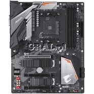 Gigabyte B450 AORUS PRO, AMD B450, DVI, HDMI, DDR4, SATA3, 2xM2, RAID, ATX, AM4 przedstawia grafika.