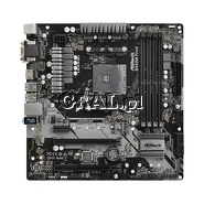 �ASRock B450M PRO4, AMD B450, DVI, HDMI, DSUB, DDR4, SATA3, M2, RAID, MATX, AM4 przedstawia grafika.