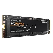 Samsung SSD 970 EVO Plus 250GB NVMe M.2 PCIe 3.0 3500/2300 MB/s przedstawia grafika.