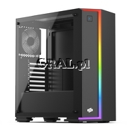 SilentiumPC Gladius GD6 TG ARGB (bez zasilacza, z oknem z hartowanego szka, podwietlenie RGB) przedstawia grafika.