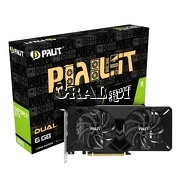 PALIT GeForce GTX 1660 Dual, 6GB, GDDR5, HDMI, DP, DVI przedstawia grafika.