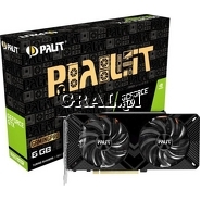 Palit GeForce GTX1660 Super GP, 6GB, DDR6, PCI-E, DP, HDMI, DVI przedstawia grafika.