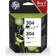 Wkady drukujce HP No 304 Black+ Color Combo Pack przedstawia grafika.