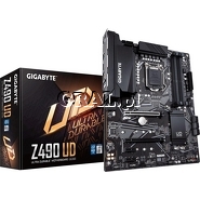 Gigabyte Z490 UD, Intel Z490, HDMI, DDR4, SATA3, 2xM2, RAID, GBLAN, ATX, LGA1200 przedstawia grafika.