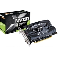 Inno3D GeForce GTX1650 Compact V2, 4GB, DDR6, PCI-E, DP, HDMI, DVI przedstawia grafika.