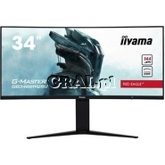 Monitor Iiyama GB3466WQSU-B1 G-Master 34" (VA, USB 3.0, 144Hz, 2xDP, 2xHDMI, zakrzywiony, goniki) przedstawia grafika.