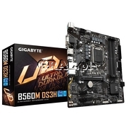 Gigabyte B560M DS3H, Intel B560, DSUB, DVI-D, HDMI, DP, 4xDDR4, RAID, 2xM.2, mATX, LGA1200-G11 przedstawia grafika.