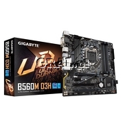 Gigabyte B560M D3H, Intel B560, DSUB, DVI-D, HDMI, DP, 4xDDR4, RAID, 2xM.2, mATX, LGA1200-G11 przedstawia grafika.