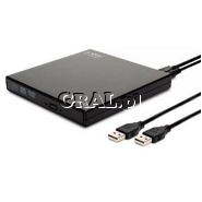 DVD Savio AK-43 Slim, Black, 2x USB 2.0 przedstawia grafika.