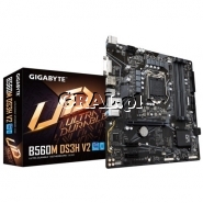 Gigabyte B560M DS3H V2, Intel B560, DVI-D, HDMI, DP, USB-C, 4xDDR4, RAID, 2xM.2, mATX, LGA1200-G11 przedstawia grafika.