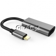 Adapter/konwerter USB-C / HDMI 4K przedstawia grafika.