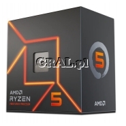 AMD Ryzen 5 7600 (3.8/5.1GHz, Six Core, 38MB, 65W, BOX, Radeon, AM5)	  przedstawia grafika.