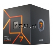 AMD Ryzen 7 7700 (3.8/5.3GHz, Eight Core, 40MB, 65W, BOX, Radeon, AM5)	  przedstawia grafika.