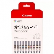 Canon PFI-300 MBK/PBK/CO/GY/R/C/M/Y/PC/PM 10INK MULTI PACK przedstawia grafika.
