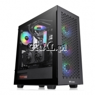 Thermaltake V350 TG ARGB USB 3.0 CZARNA Z OKNEM BEZ ZASILACZA przedstawia grafika.