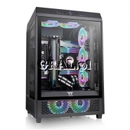 Thermaltake THE TOWER 500 TG USB 3.0 CZARNA Z OKNEM BEZ ZASILACZA przedstawia grafika.