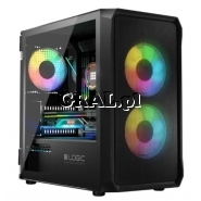 OBUDOWA MICRO-ATX MINI-ITX LC PORTOS MINI ARGB BLACK BEZ ZASILACZA przedstawia grafika.